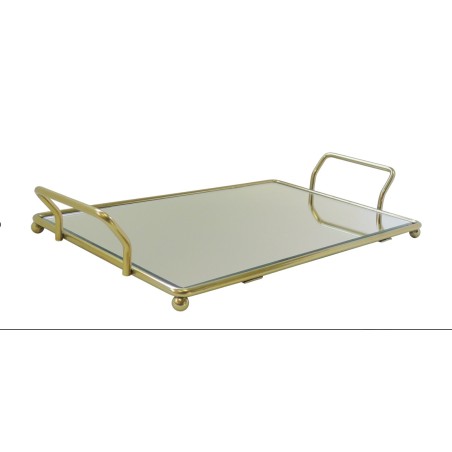 BANDEJA VINTAGE G DOURADA 4X16X30CM *0.383