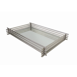BANDEJA TRAMA G CROMADA 4X19X28CM *0.394