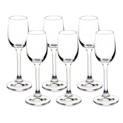 JOGO 6 TACAS CRISTAL LICOR ANNA *58283 BOHEMIA TRANSPARENTE 65ML