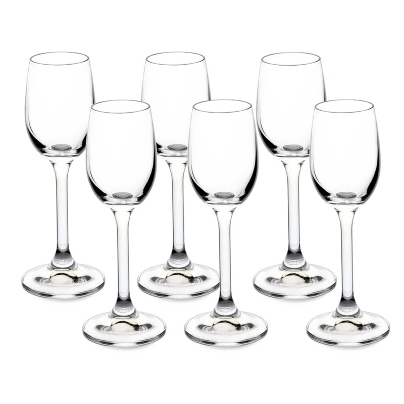 JOGO 6 TACAS CRISTAL LICOR ANNA *58283 BOHEMIA TRANSPARENTE 65ML