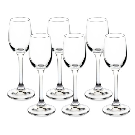 JOGO 6 TACAS CRISTAL LICOR ANNA *58283 BOHEMIA TRANSPARENTE 65ML