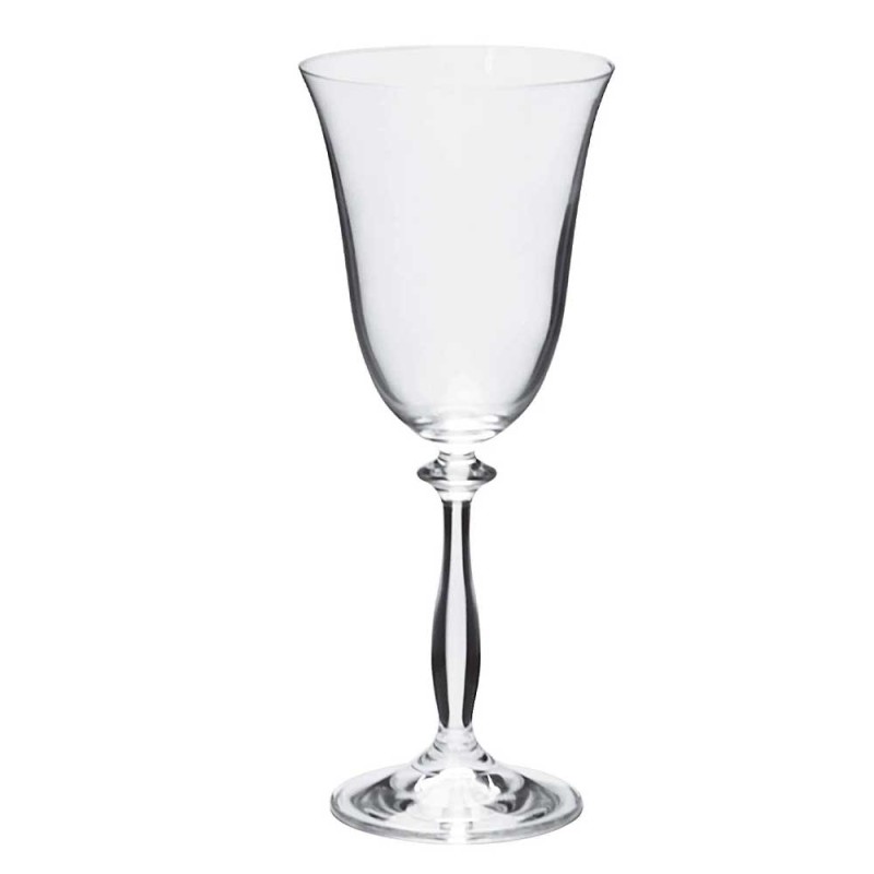 JOGO 6 TACAS VINHO CRISTAL ANGELA  55708 BOHEMIA TRANSPARENTE 250ML