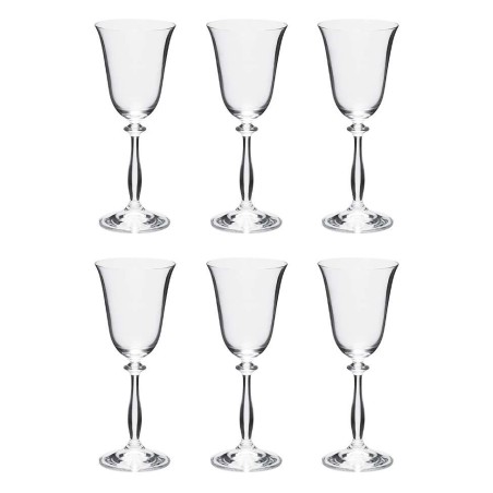 JOGO 6 TACAS VINHO ANGELA 55710 BOHEMIA TRANSPARENTE 185ML