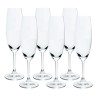 JOGO 6 TACAS CHAMPANHE CRISTAL ANNA *58002 BOHEMIA TRANSPARENTE 220ML
