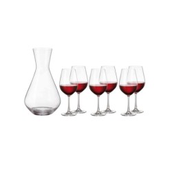 JOGO DECANTER BOHEMIA 1.2L E 6 TACAS INSPIRE 690ML NIAZITEX