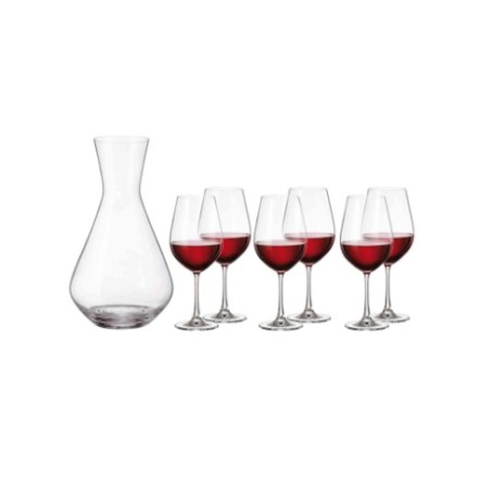 JOGO DECANTER BOHEMIA 1.2L E 6 TACAS INSPIRE 690ML NIAZITEX