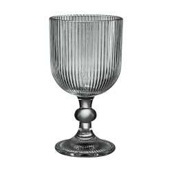 JOGO 6 TACAS CAMERATTA VIDRO 365ML A16.3CM CINZA *29323 L'HERMITAGE
