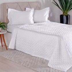 KIT COBRELEITO SATINATTA TESSI QUEEN BRANCO