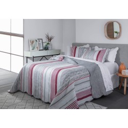 KIT COLCHA PARIS DUPLA FACE COM VIES LISTRADO 01 COLOR ART S8C 240X260