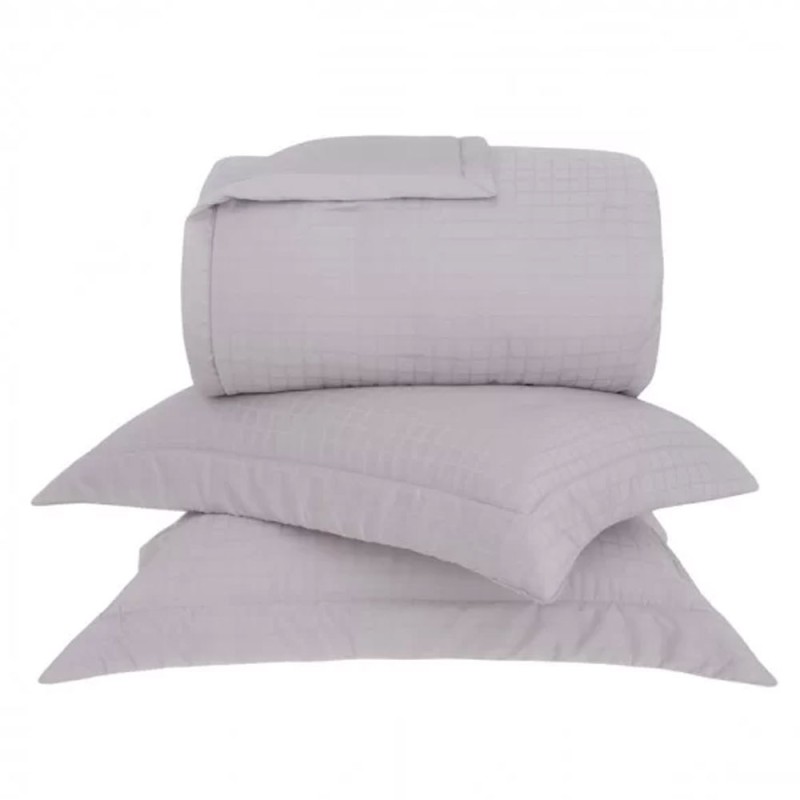KIT COLCHA DAMASK SQUARE 290X250 BUDDEMEYER KING BEGE
