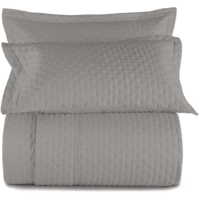 COLCHA FRISSON 3PCS 220X240 ALTENBURG CASAL CINZA