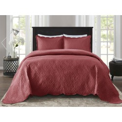 COLCHA MILAO COLOR ART LISA S3 CORTTEX 240X260 QUEEN VERMELHO 0015