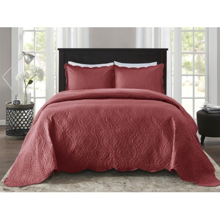 COLCHA MILAO COLOR ART LISA S3 CORTTEX 240X260 QUEEN VERMELHO 0015