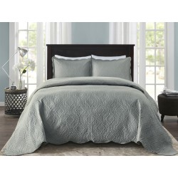 COLCHA MILAO COLOR ART LISA S3 CORTTEX 240X260 QUEEN CINZA 0015