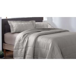 COLCHA SATINEE SQUARE KACYUMARA 240X260 QUEEN SILVER 007629.4561.U