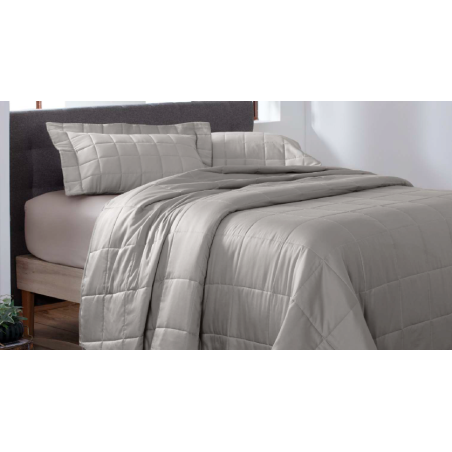 COLCHA SATINEE SQUARE KACYUMARA 240X260 QUEEN SILVER 007629.4561.U