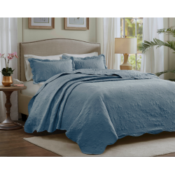 COLCHA MILAO COLOR ART LISA S4 CORTTEX 220X240 CASAL AZUL 0014