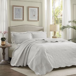 COLCHA MILAO COLOR ART LISA CORTTEX 260X280 KING BRANCO 0700349.0016.0