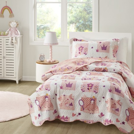 COLCHA INFANTIL SOLTEIRO STUDIO MIX S1 CORTTEX 160X240 PRINCESA 0013