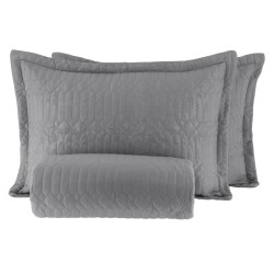 COLCHA QUEEN SIENA ATTUALE CORTTEX S1  240X260 GRAFITE 0015