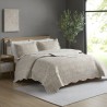COLCHA QUEEN PARIS COLOR ART S16 CORTTEX 240X260 FORMAS BEGE *0015