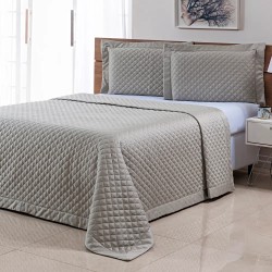 COLCHA QUEEN TORINO 300 FIOS 250X260 CINZA CLARO