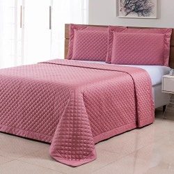 COLCHA QUEEN TORINO 300 FIOS 250X260 ROSE