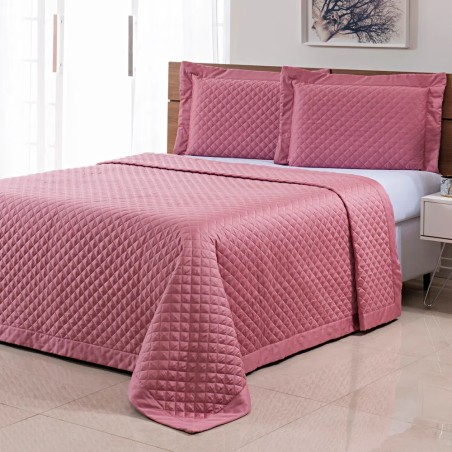 COLCHA QUEEN TORINO 300 FIOS 250X260 ROSE