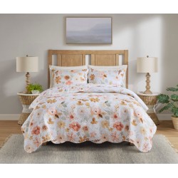 COLCHA QUEEN PARIS COLOR ART S17 CORTTEX 240X260 FLORAL MODA 24 *0015