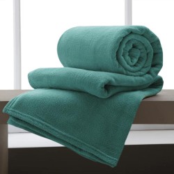 MANTA MICROFIBRA HOME DESIGN LISA 180X220 CORTTEX CASAL VERDE *0700072