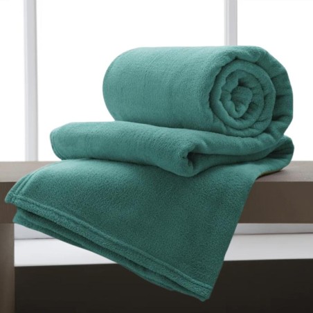 MANTA MICROFIBRA HOME DESIGN LISA 180X220 CORTTEX CASAL VERDE *0700072