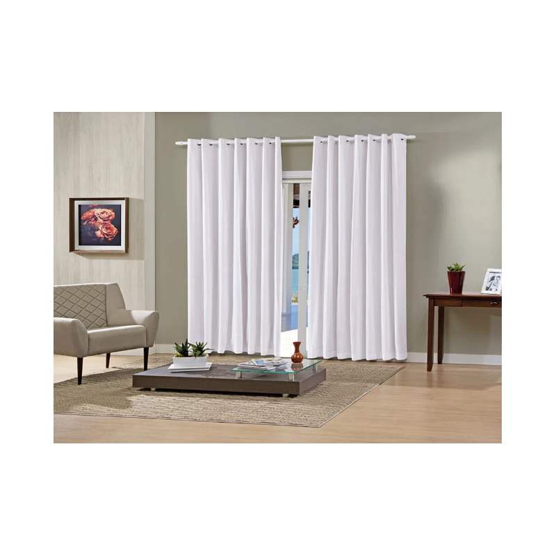 CORTINA PRATIKA LISA SLIM 360X250 BRANCO