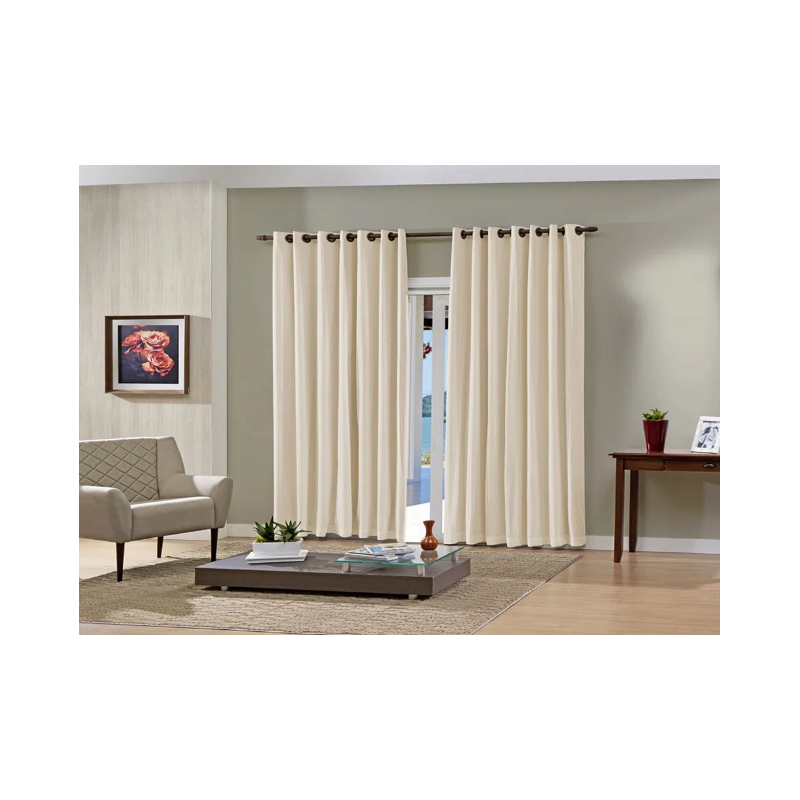 CORTINA PRATIKA LISA SLIM 360X250 AREIA