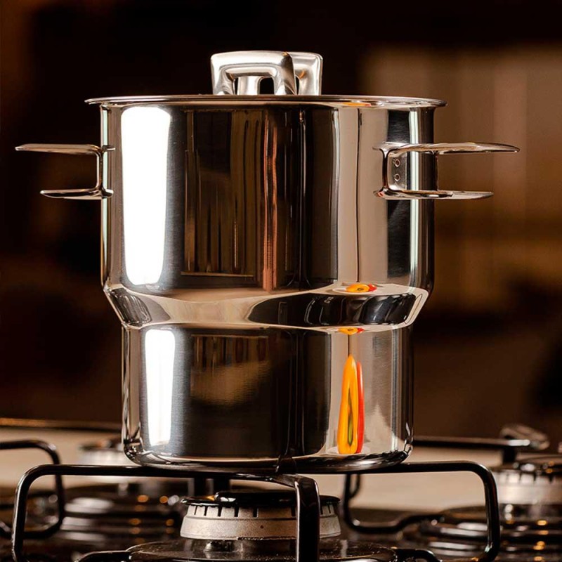CUSCUZEIRA ACO BRAVA 62419/140 TRAMONTINA INOX PADRAO CUSCUZEIRA ACO BRAVA 62419/140 TRAMONTINA INOX PADRAO