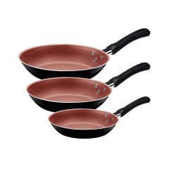 JOGO FRIGIDEIRAS 3PCS LINZ TRAMONTINA PRETO 20297009