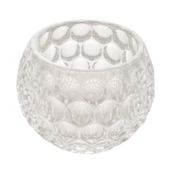 PORTA VELA CRISTAL BOLHAS LYOR 4416 9.5X7.5CM