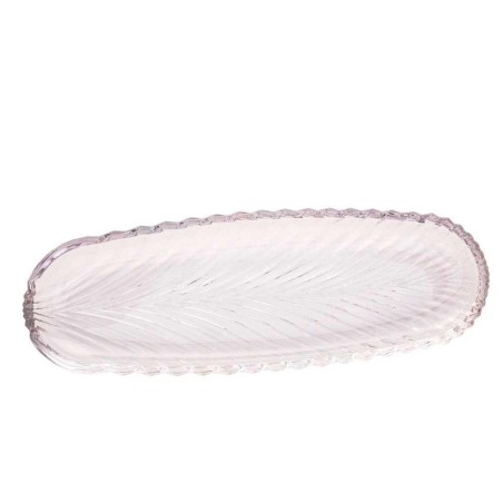 PRATO DEC CRISTAL LEAF LYOR 4473 39.5X14X3CM