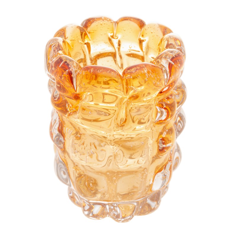 VASO VIDRO ITALY LYOR 12X17CM AMBAR 4806