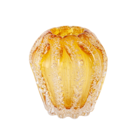 MURANO SOLICITARIO AMBAR 11X12CM *A03