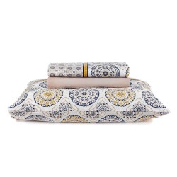 JOGO CAMA DUPLO ROYAL PLUS SANTISTA QUEEN MARROCOS BEGE