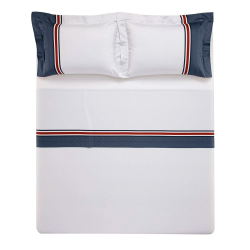 JOGO CAMA DONATO AZUL ESTAMPADO QUEEN 240X260 3649653 TRUSSARDI