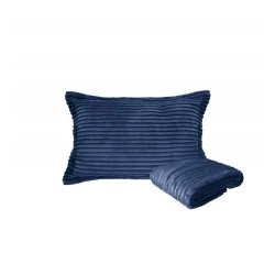 KIT PESEIRA/PORTA TRAVESSEIRO CAMA SOFT SOLTEIRO BLUE