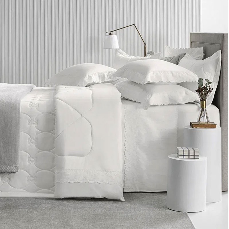 JOGO CAMA MAGLIE TRUSSARDI QUEEN 240X300 BRANCO 3729924