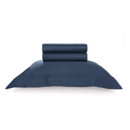 JOGO CAMA DOMOS 270 FIOS KARSTEN SOLTEIRO 180X250 AZUL MARINHO 30178 3