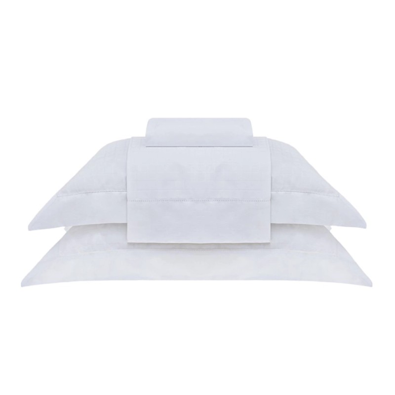 JOGO DE CAMA DAMASK SQUARE 240X250 BUDDEMEYER QUEEN BRANCO