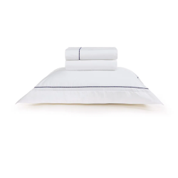 JOGO CAMA CAMMILLO TRUSSARDI 180X260 SOLTEIRO BRANCO/MARINHO 3711707