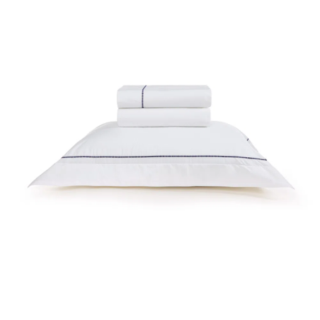JOGO CAMA CAMMILLO TRUSSARDI 180X260 SOLTEIRO BRANCO/MARINHO 3711707