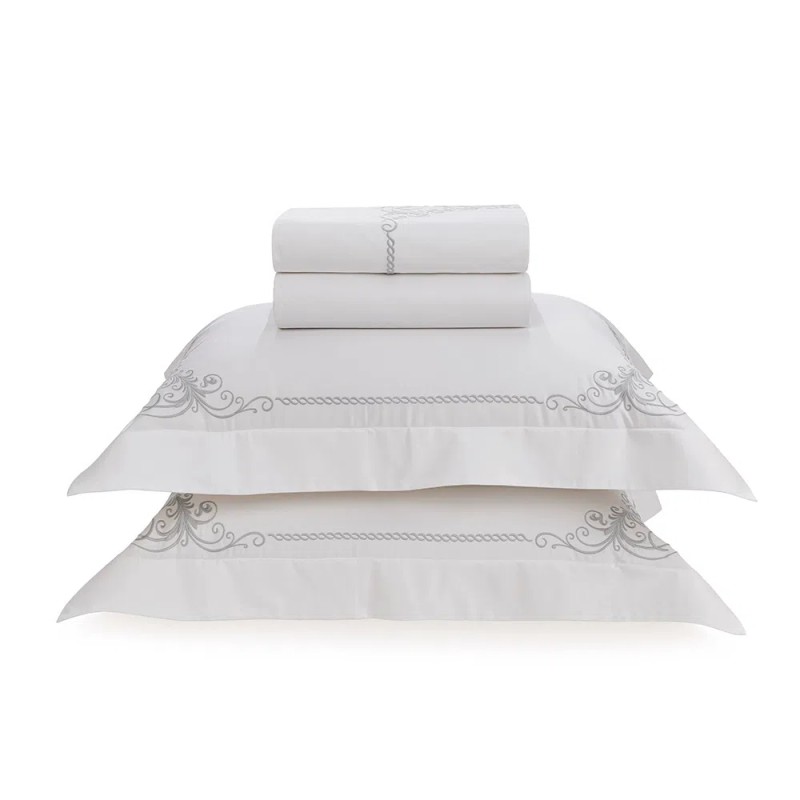 JOGO CAMA DUOMO TRUSSARDI 240X280 QUEEN BRANCO 3855440