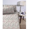JOGO CAMA CASAL ATTUALE 150FIOS S3 CORTTEX 200X220 FOLHAGEM ROSA *0026