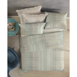 JOGO CAMA CASAL ATTUALE 150FIOS S3 CORTTEX 200X220 GEOMETRICO VERDE CA